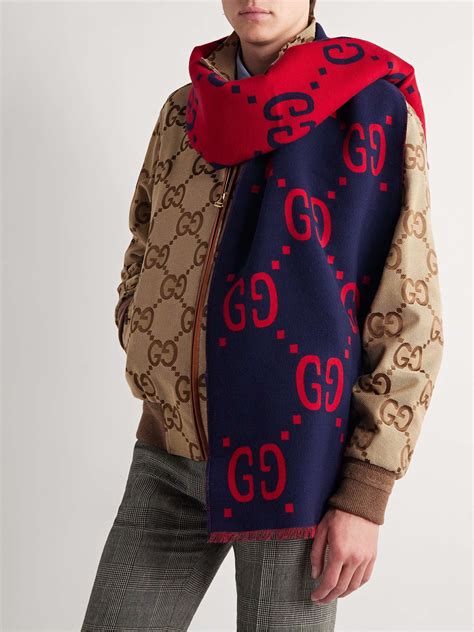 gucci wool and silk jacquard scarf|buy Gucci scarf online.